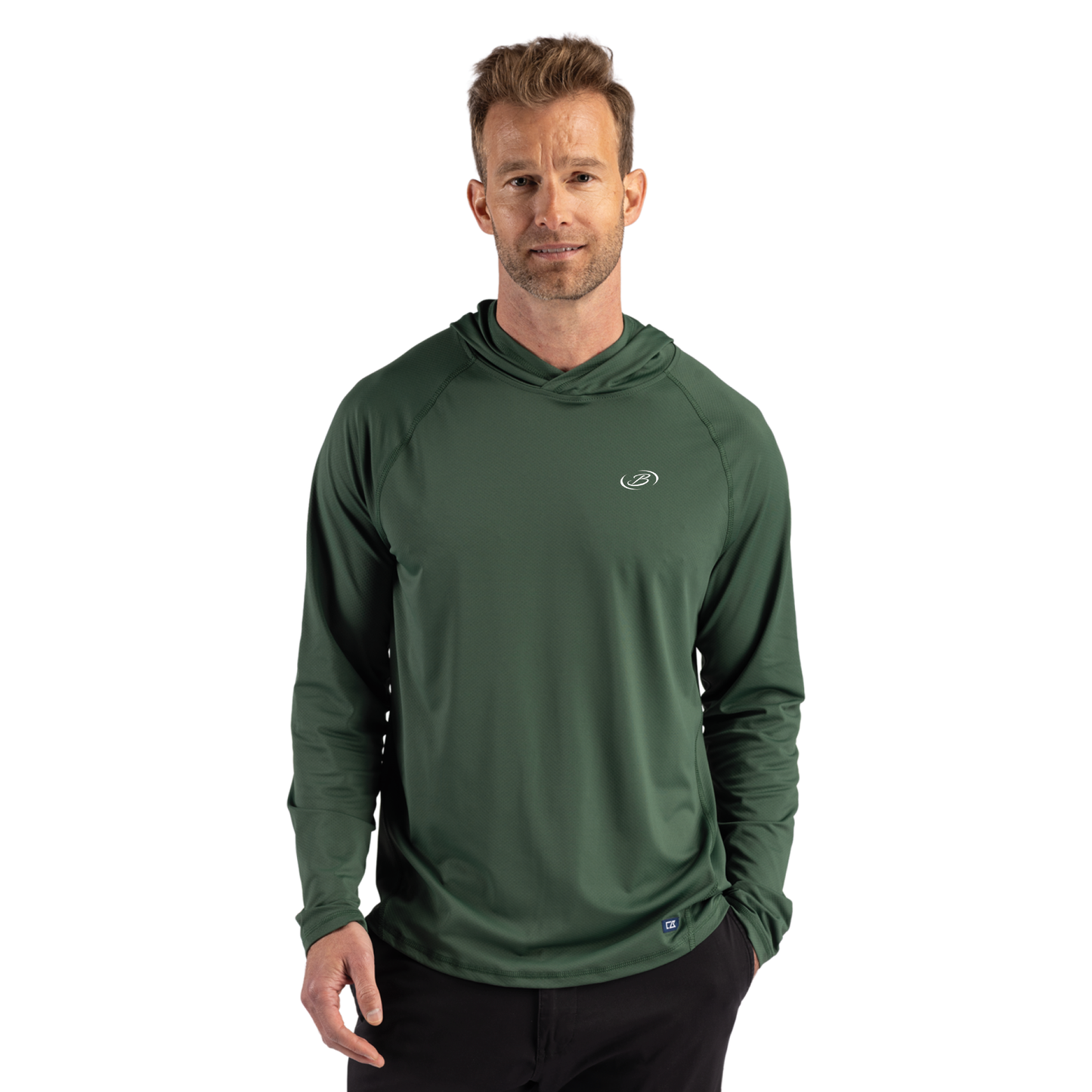 Cutter & Buck Prospect Recycled Featherlight Stretch Mens Hooded Pullover