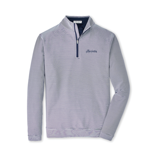 Peter Millar Perth Sugar Stripe 1/4-Zip - Navy/White