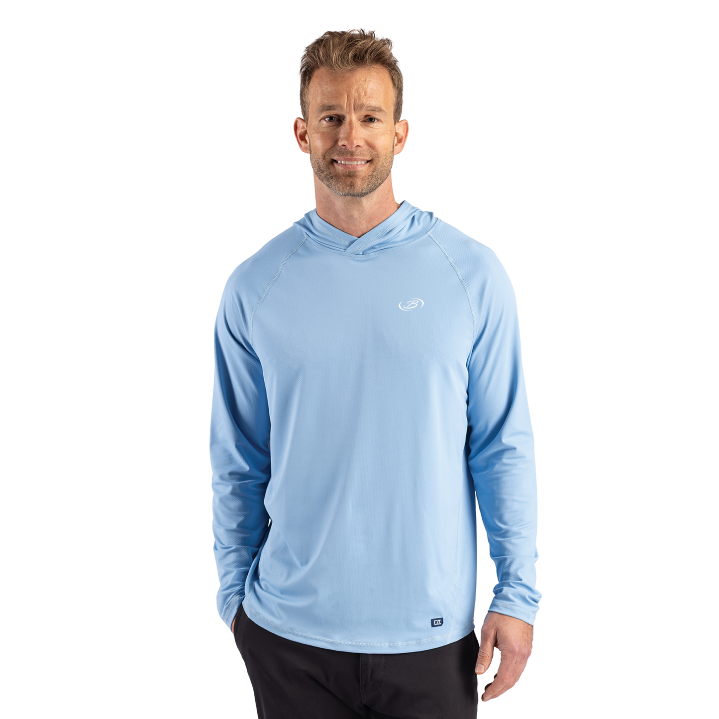 Cutter & Buck Prospect Recycled Featherlight Stretch Mens Hooded Pullover