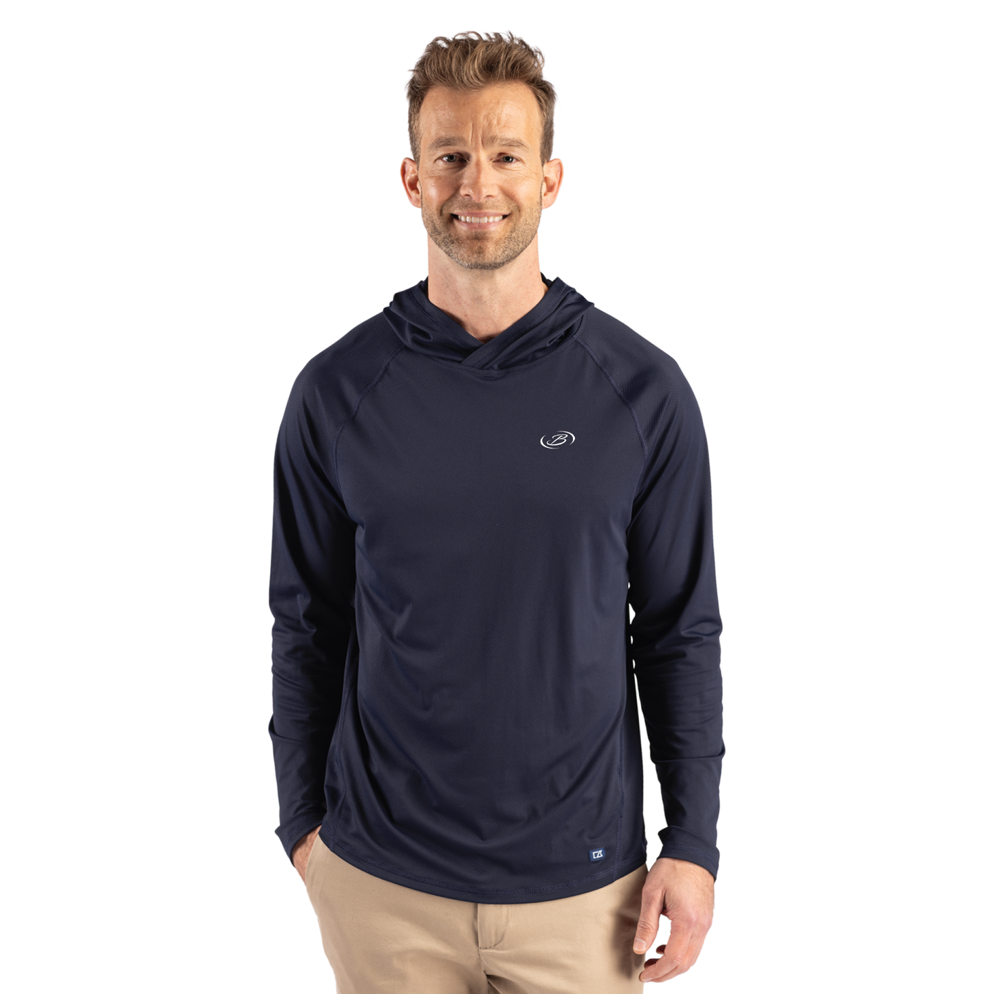 Cutter & Buck Prospect Recycled Featherlight Stretch Mens Hooded Pullover
