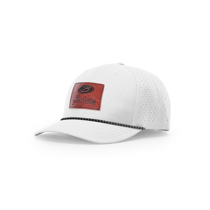 Barletta Dark Leather Patch Perf Rope Cap