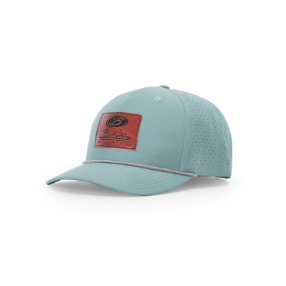 Barletta Dark Leather Patch Perf Rope Cap