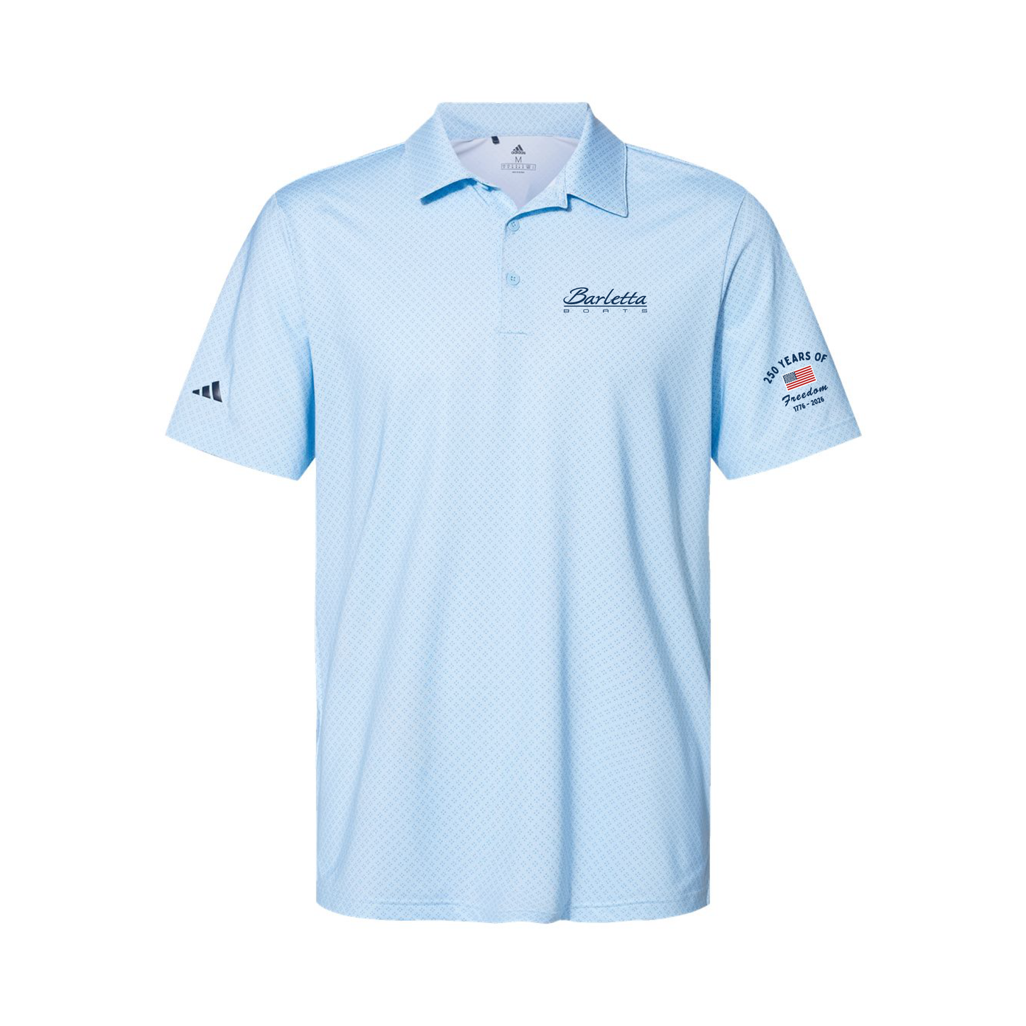 Barletta Freedom Men's Dot Print Polo - Glow Blue/ White/ Navy