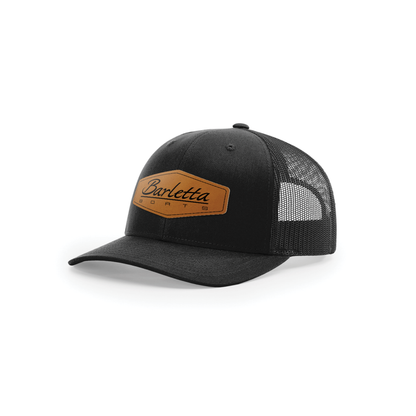 Barletta Light Leather Patch Trucker Cap