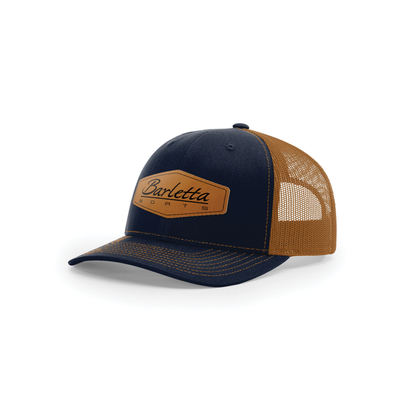 Barletta Light Leather Patch Trucker Cap