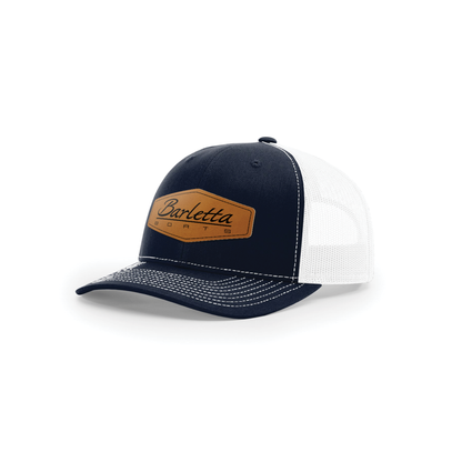 Barletta Light Leather Patch Trucker Cap