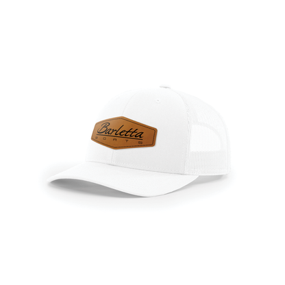 Barletta Light Leather Patch Trucker Cap