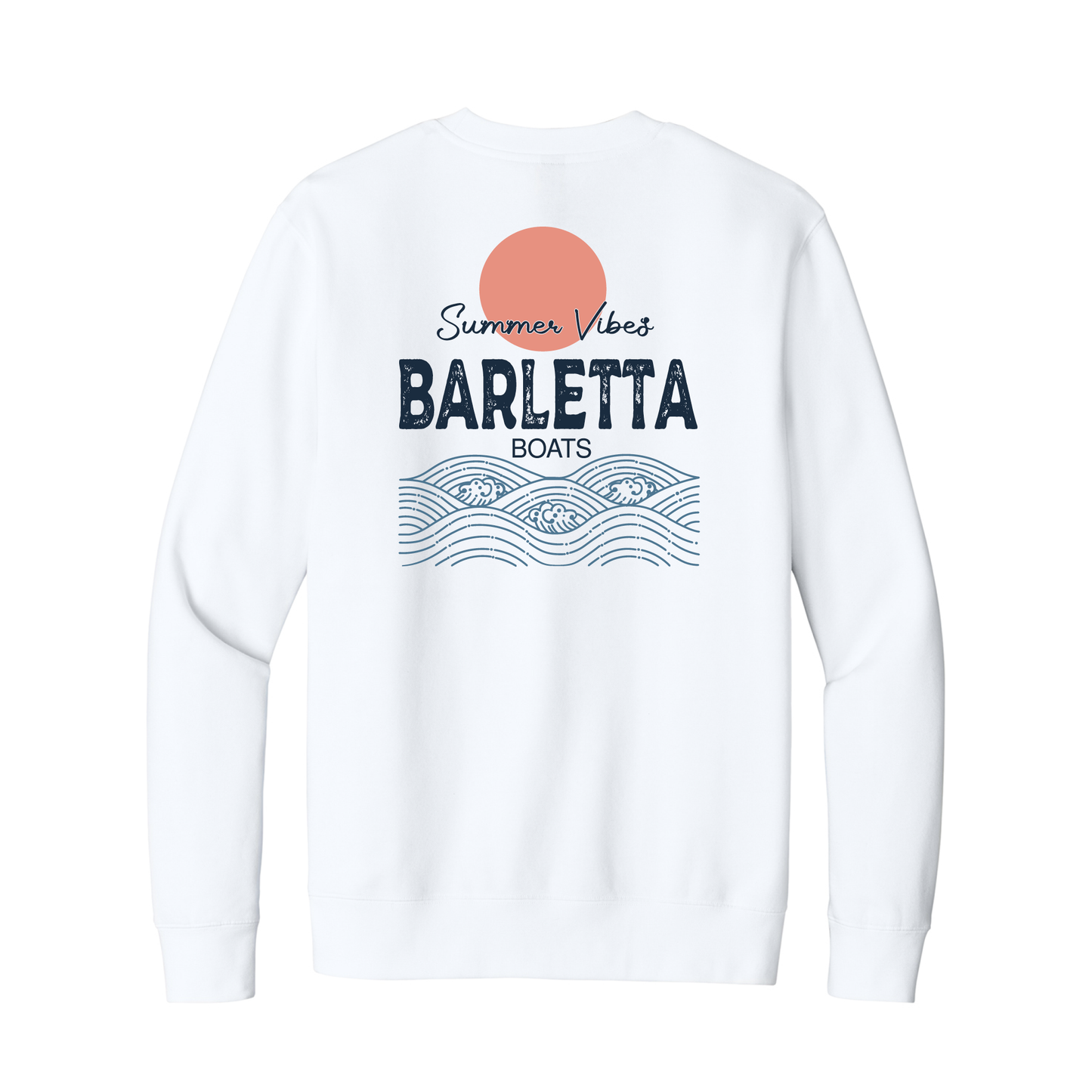 Barletta Summer Vibes Wave Unisex Fleece Crew