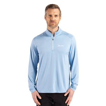Cutter & Buck Coastline Recycled Double Peached Mens Quarter Zip Pullover