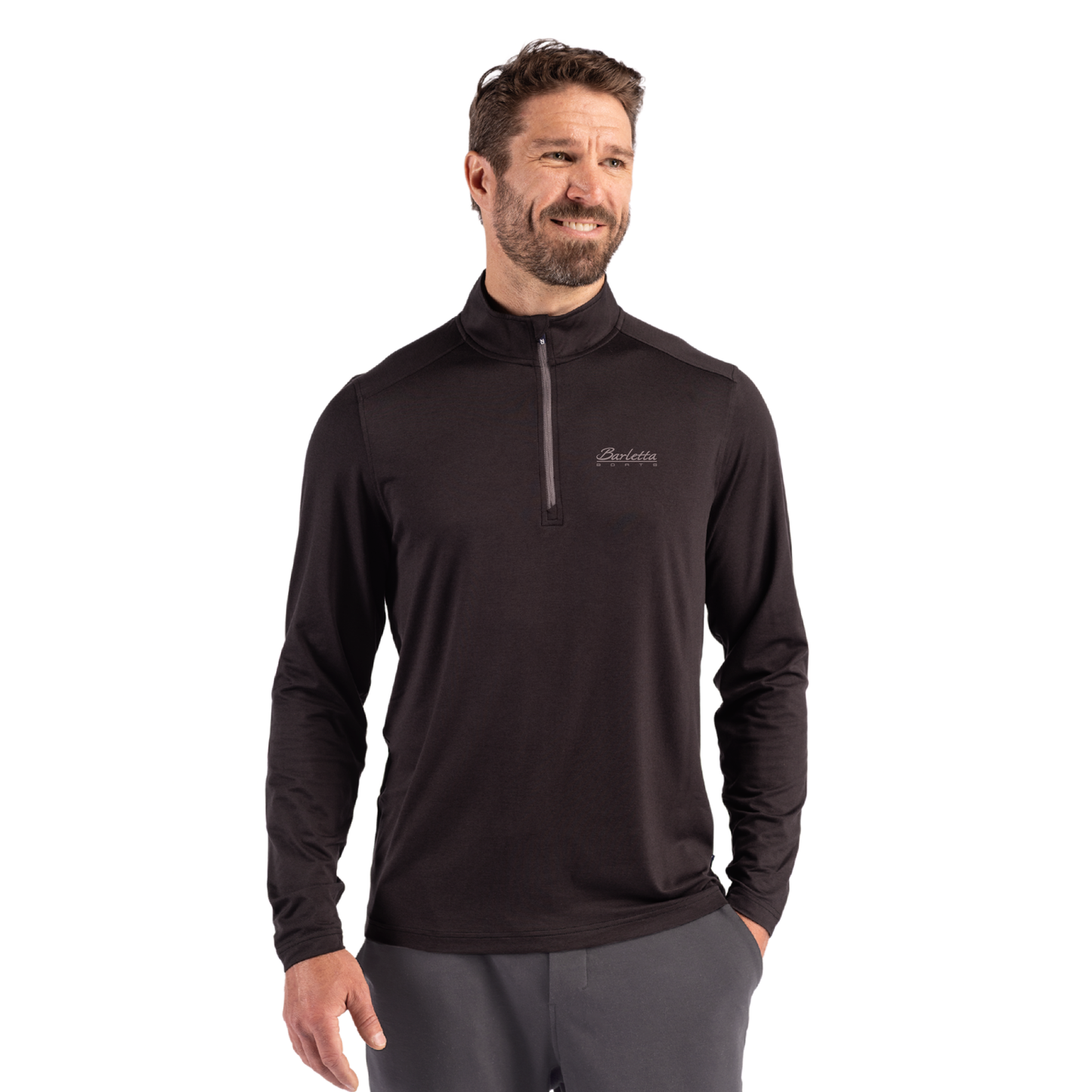 Cutter & Buck Coastline Recycled Double Peached Mens Quarter Zip Pullover