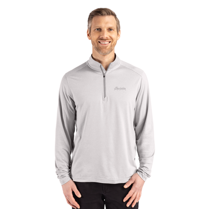 Cutter & Buck Coastline Recycled Double Peached Mens Quarter Zip Pullover