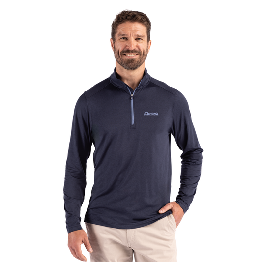 Cutter & Buck Coastline Recycled Double Peached Mens Quarter Zip Pullover