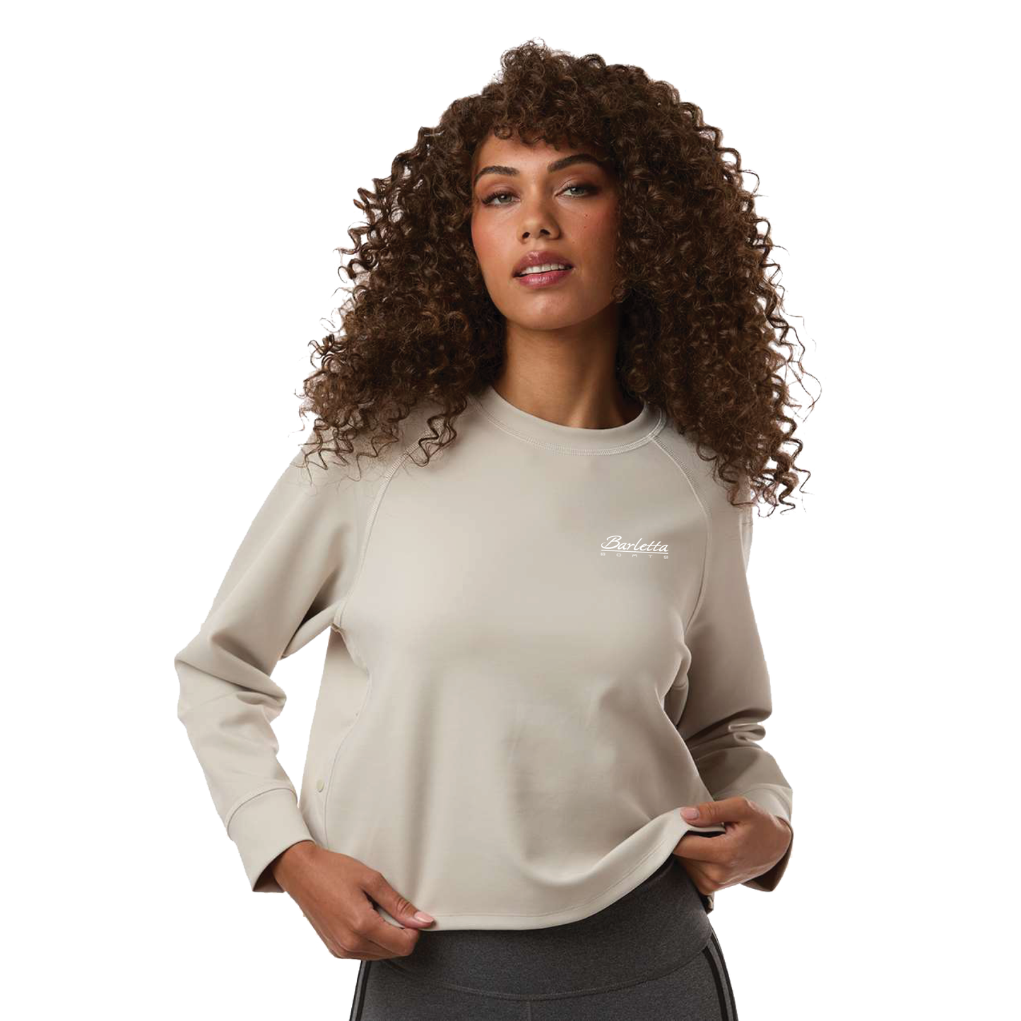 Adidas Women's Beyond Side-Snap Crewneck Sweatshirt